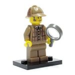 Lego Minifiguur detective met vergrootglas