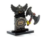 Lego Minifiguur dwerg met schild en bijl