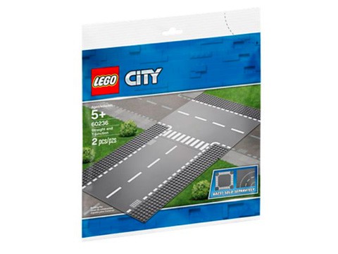 60236 - LEGO City Rechte wegenplaten en T-kruising