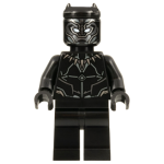 LEGO Minifiguur Marvel - Black Panther - Claw Necklace, White Eyes