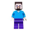 LEGO Minifiguur Minecraft Steve | Dark Purple Legs + Weapon Sword Pixelated