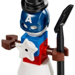 76340-19 - LEGO Minifiguur Marvel Sneeuwpop met Captain America-helm